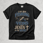 Printify T-Shirt Black / S Fishing & Faith
