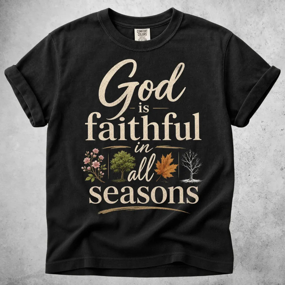 Printify T-Shirt Black / S God Is Faithful T-Shirt