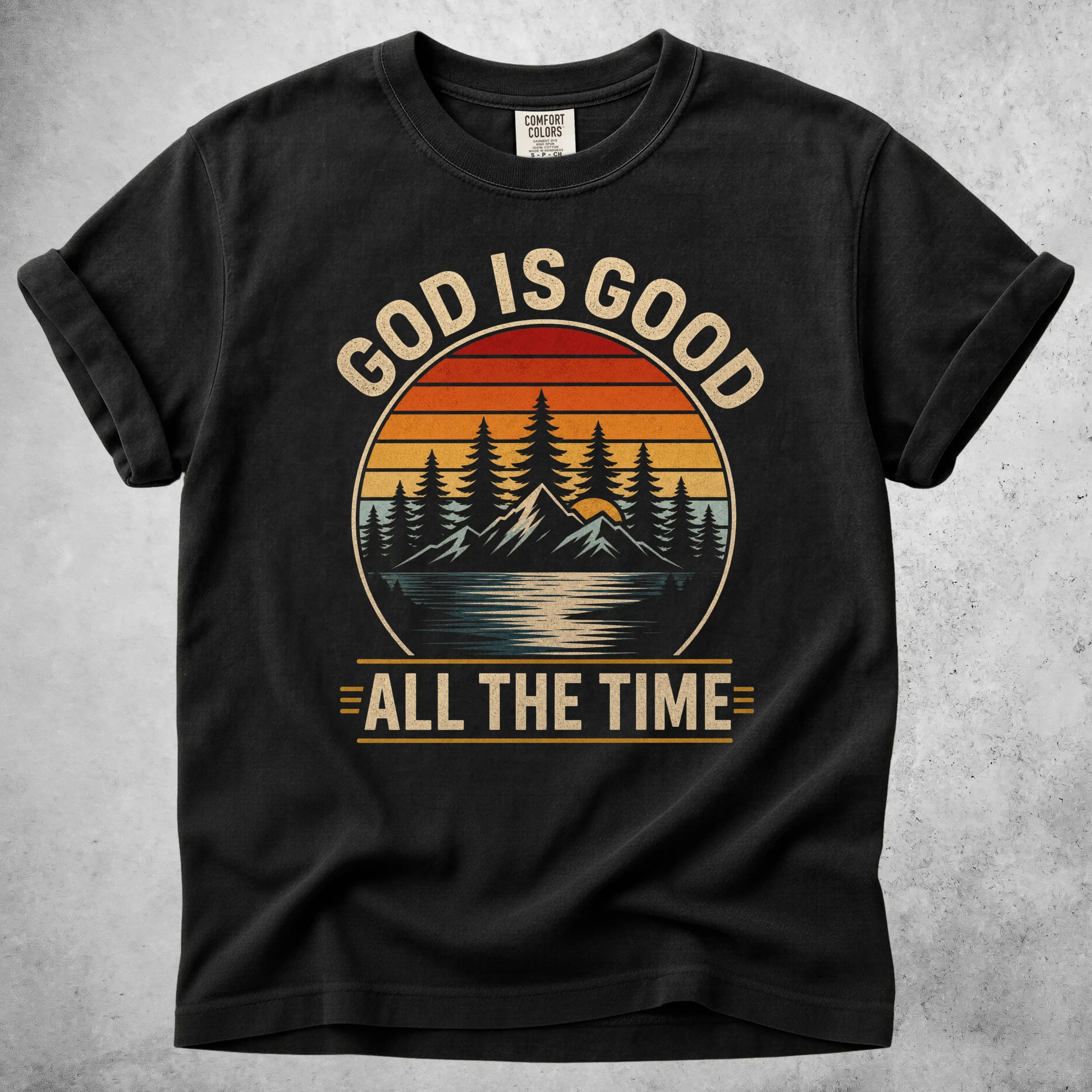 Printify T-Shirt Black / S God is Good All The Time
