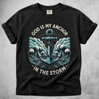 Printify T-Shirt Black / S God Is My Anchor T-Shirt