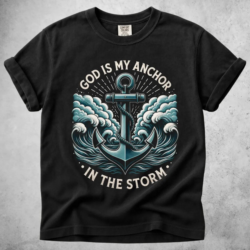 Printify T-Shirt Black / S God Is My Anchor T-Shirt