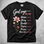 Printify T-Shirt Black / S God Says T-Shirt