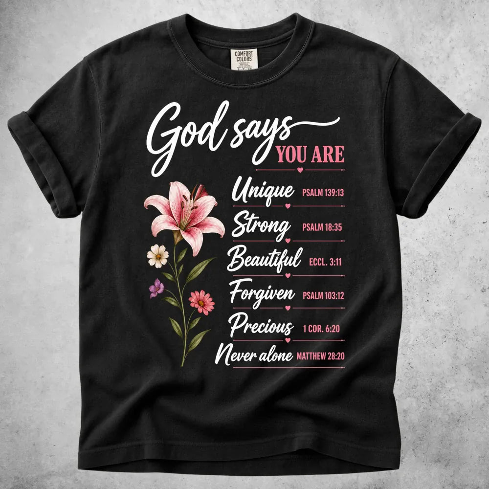 Printify T-Shirt Black / S God Says T-Shirt