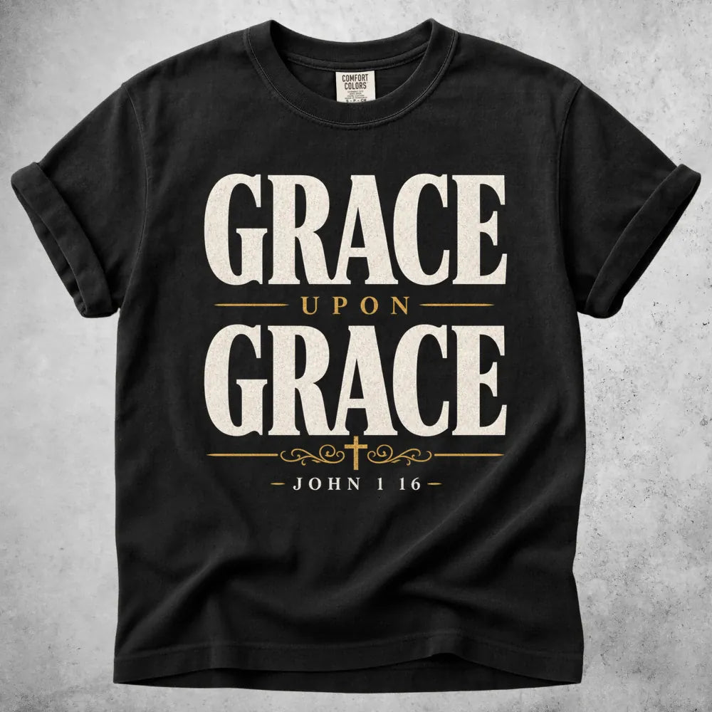 Printify T-Shirt Black / S Grace Upon Grace T-Shirt