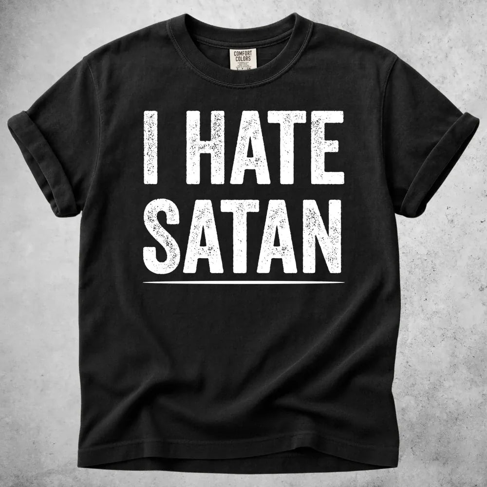 Printify T-Shirt Black / S I Hate Satan T-Shirt