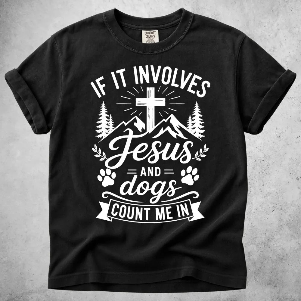 Printify T-Shirt Black / S Jesus and Dogs T-Shirt