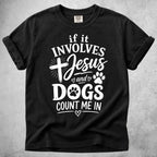 Printify T-Shirt Black / S Jesus and Dogs T-Shirt