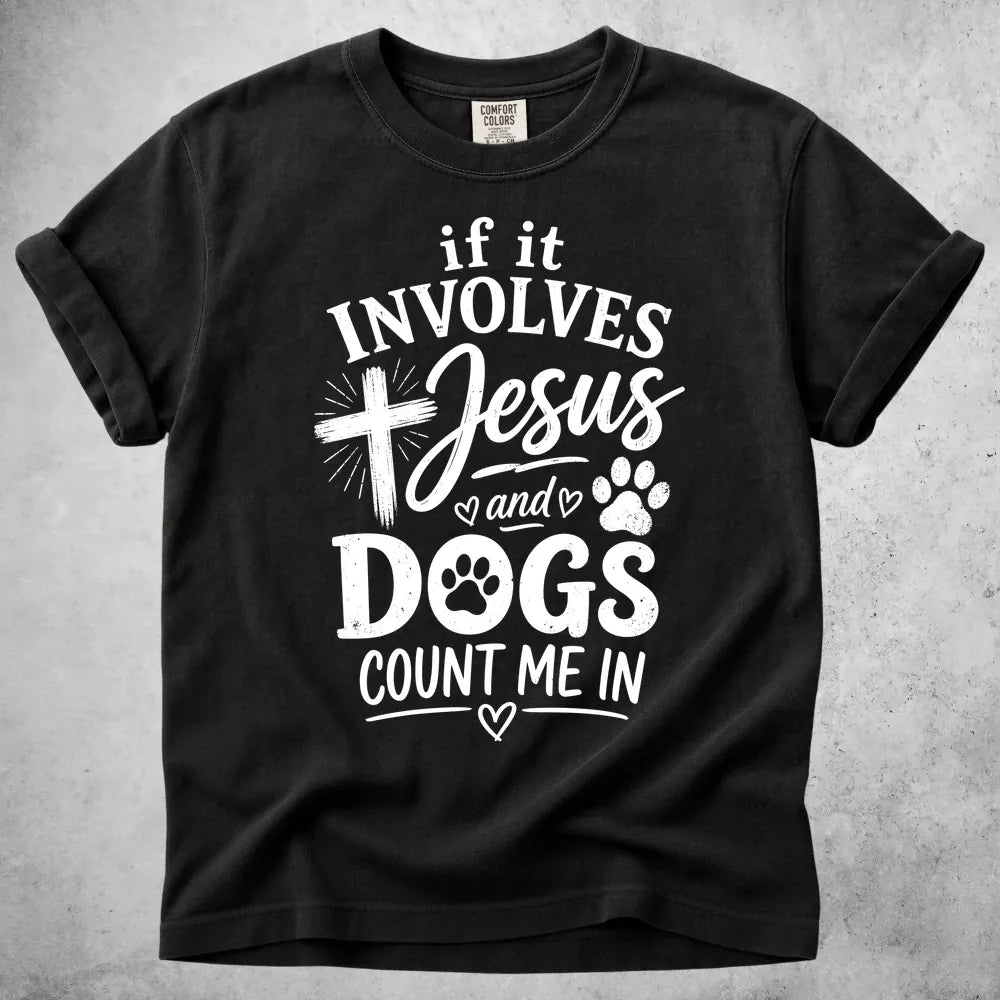 Printify T-Shirt Black / S Jesus and Dogs T-Shirt