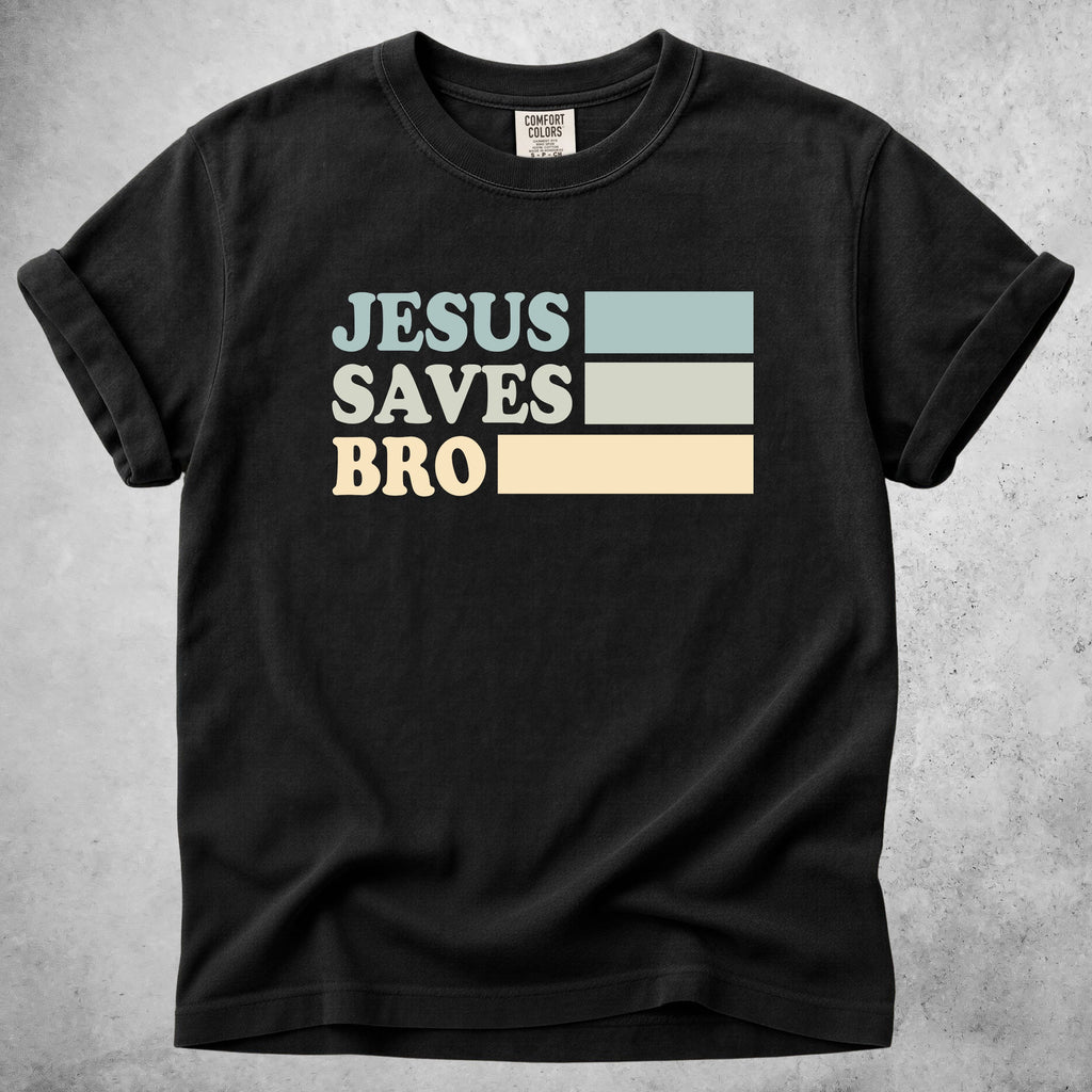 Printify T-Shirt Black / S Jesus Saves Bro T-Shirt