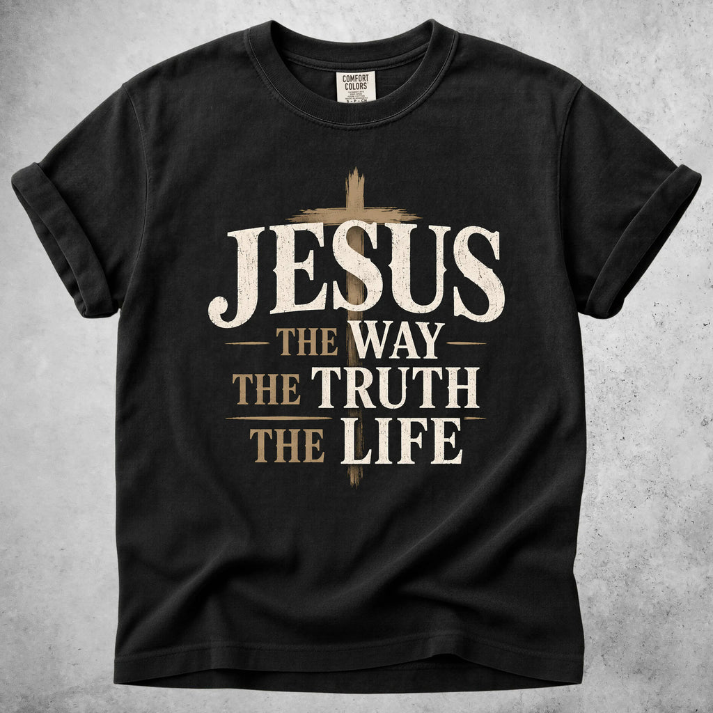 Printify T-Shirt Black / S JESUS THE WAY THE TRUTH THE LIFE - T-Shirt