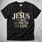 Printify T-Shirt Black / S JESUS THE WAY THE TRUTH THE LIFE - T-Shirt