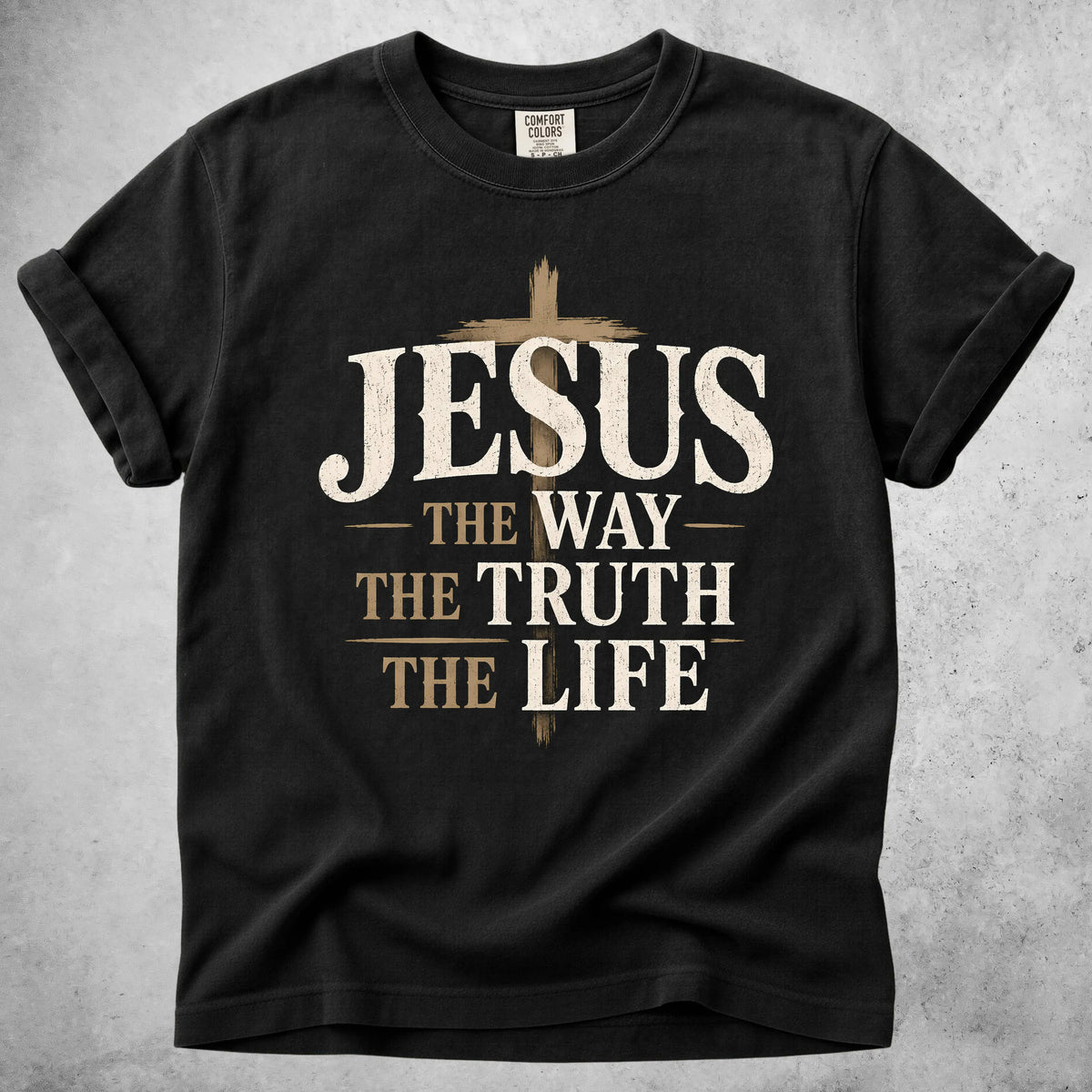 Printify T-Shirt Black / S JESUS THE WAY THE TRUTH THE LIFE - T-Shirt