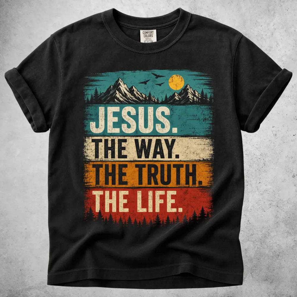 Printify T-Shirt Black / S Jesus The Way Truth