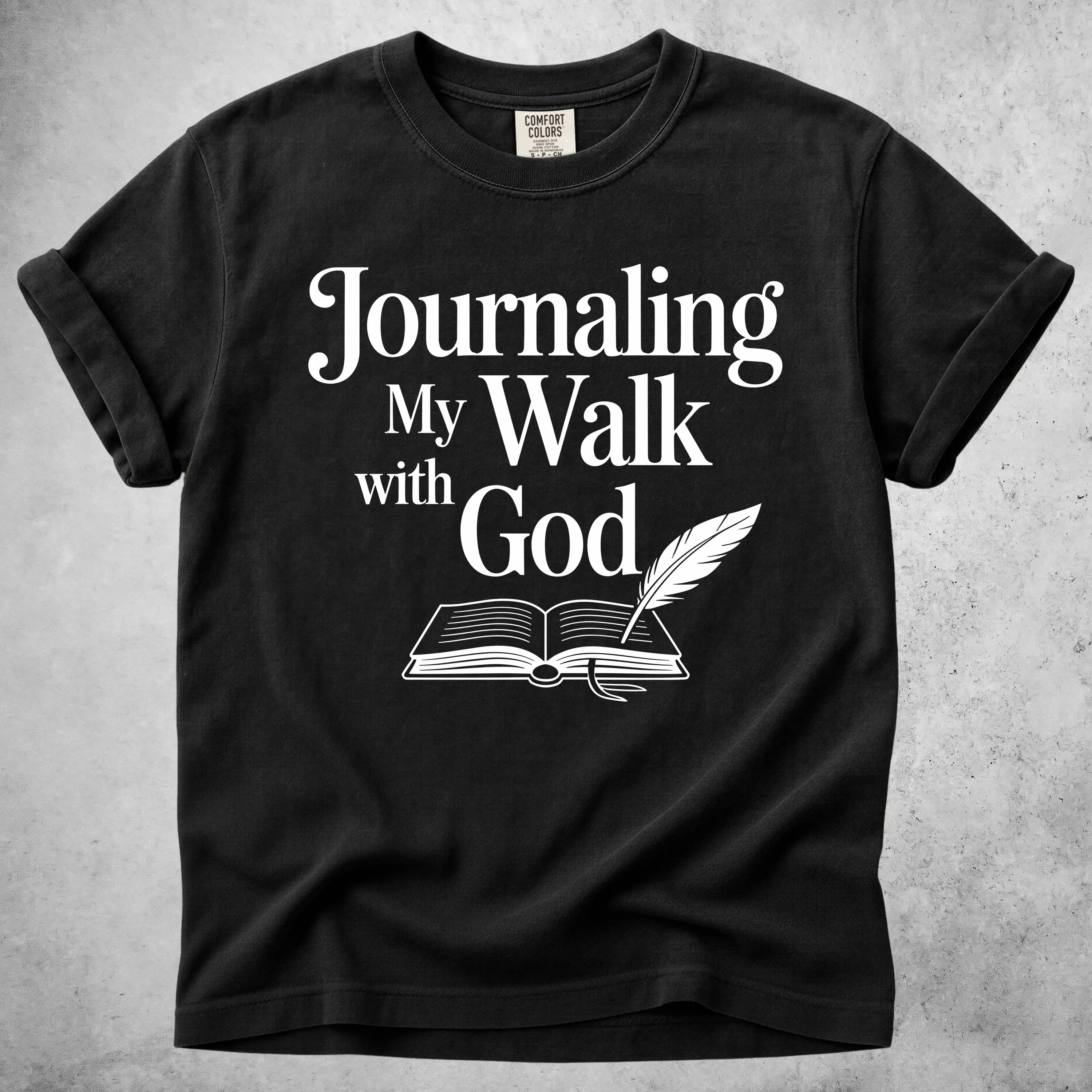 Printify T-Shirt Black / S Journaling My Walk with God T-Shirt