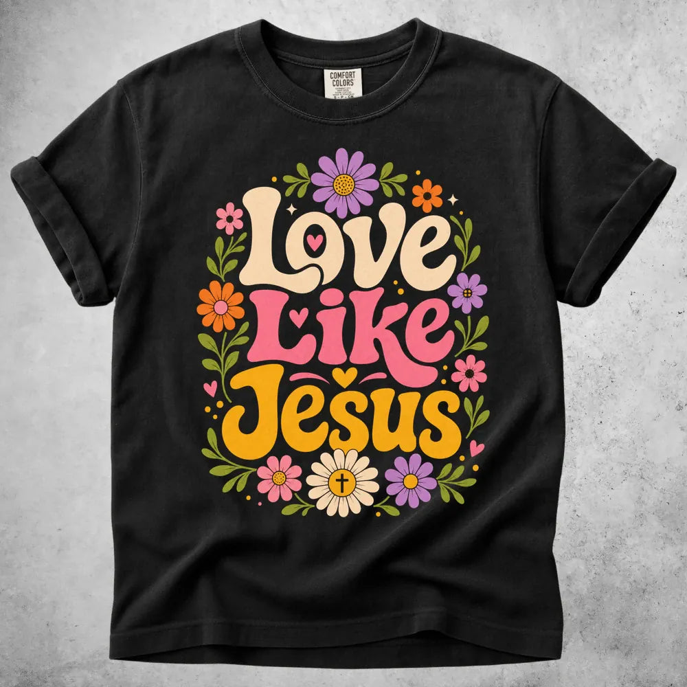 Printify T-Shirt Black / S Love Like Jesus T-Shirt