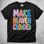 Printify T-Shirt Black / S make heaven crowded funny T-Shirt