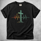 Printify T-Shirt Black / S My Heart Beats for Jesus - T-Shirt
