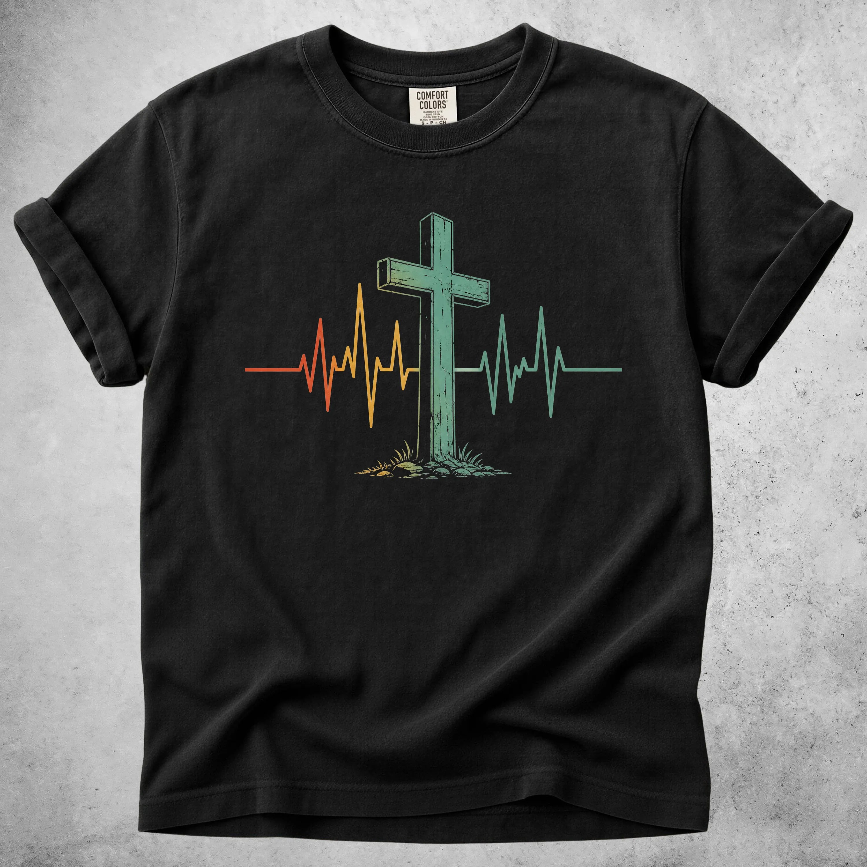 Printify T-Shirt Black / S My Heart Beats for Jesus - T-Shirt