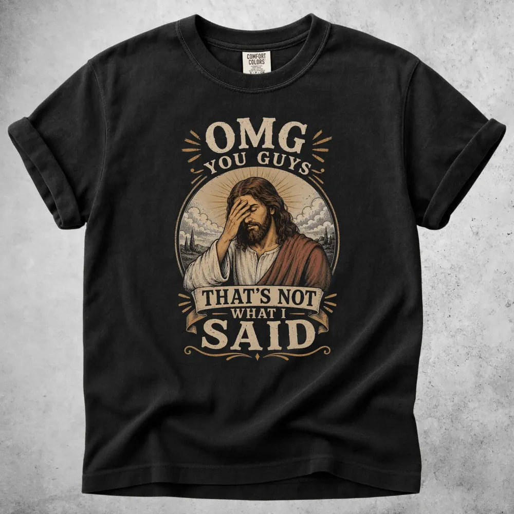 Printify T-Shirt Black / S OMG T-Shirt