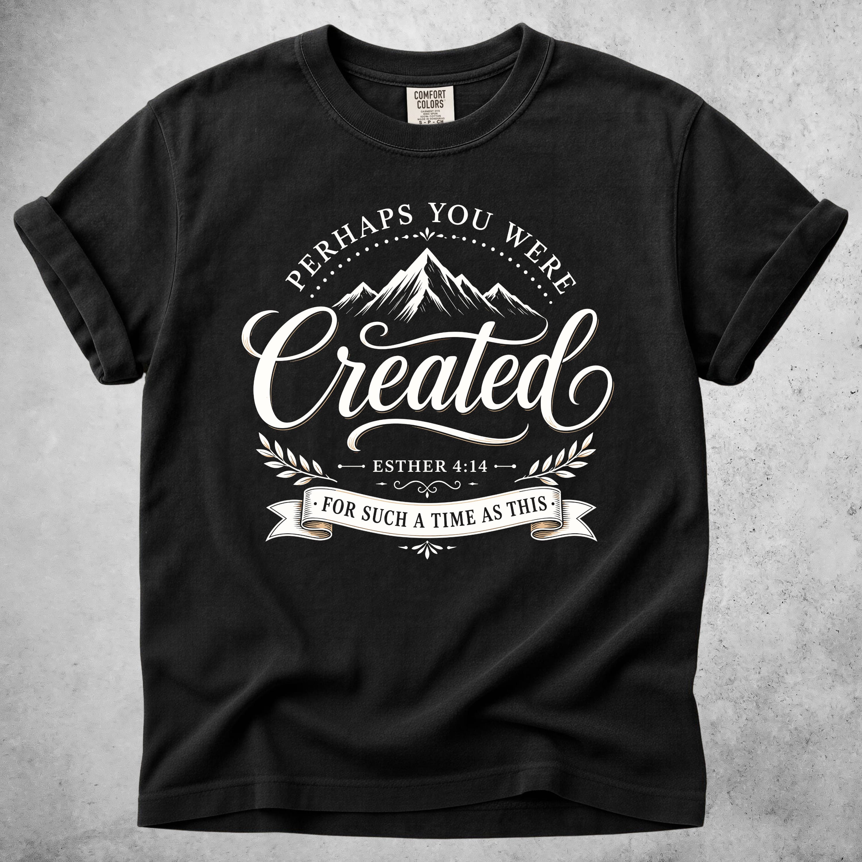Printify T-Shirt Black / S Perhaps You Were Created