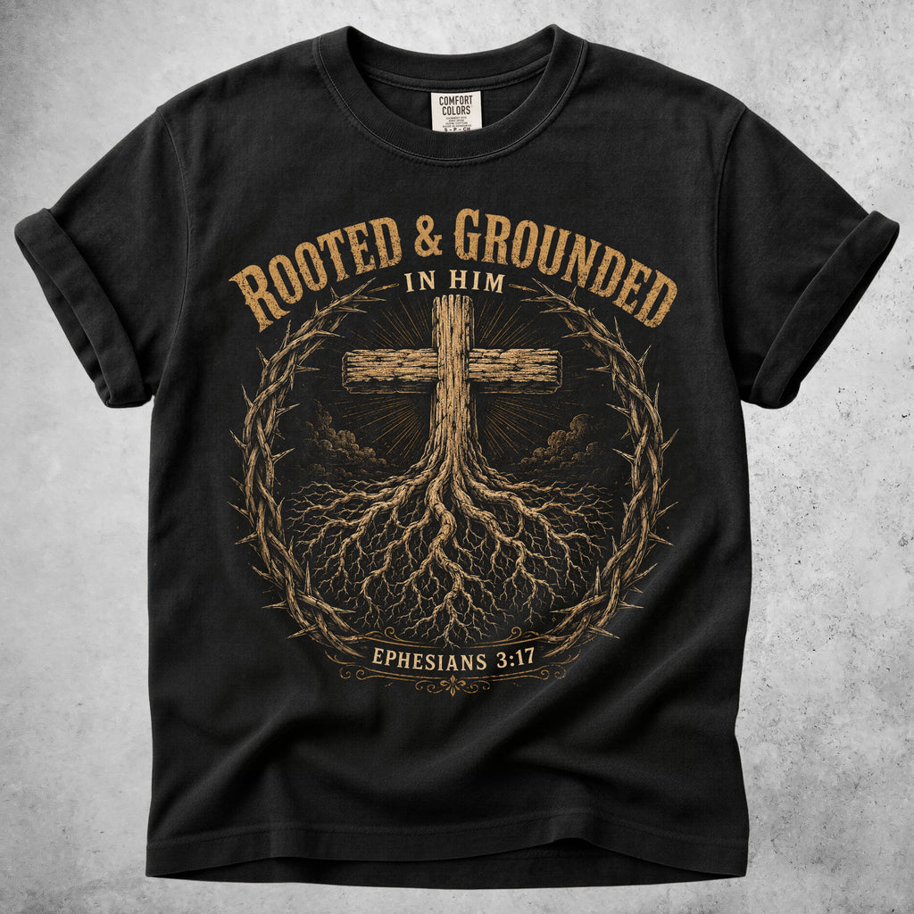 Printify T-Shirt Black / S Rooted & Grounded