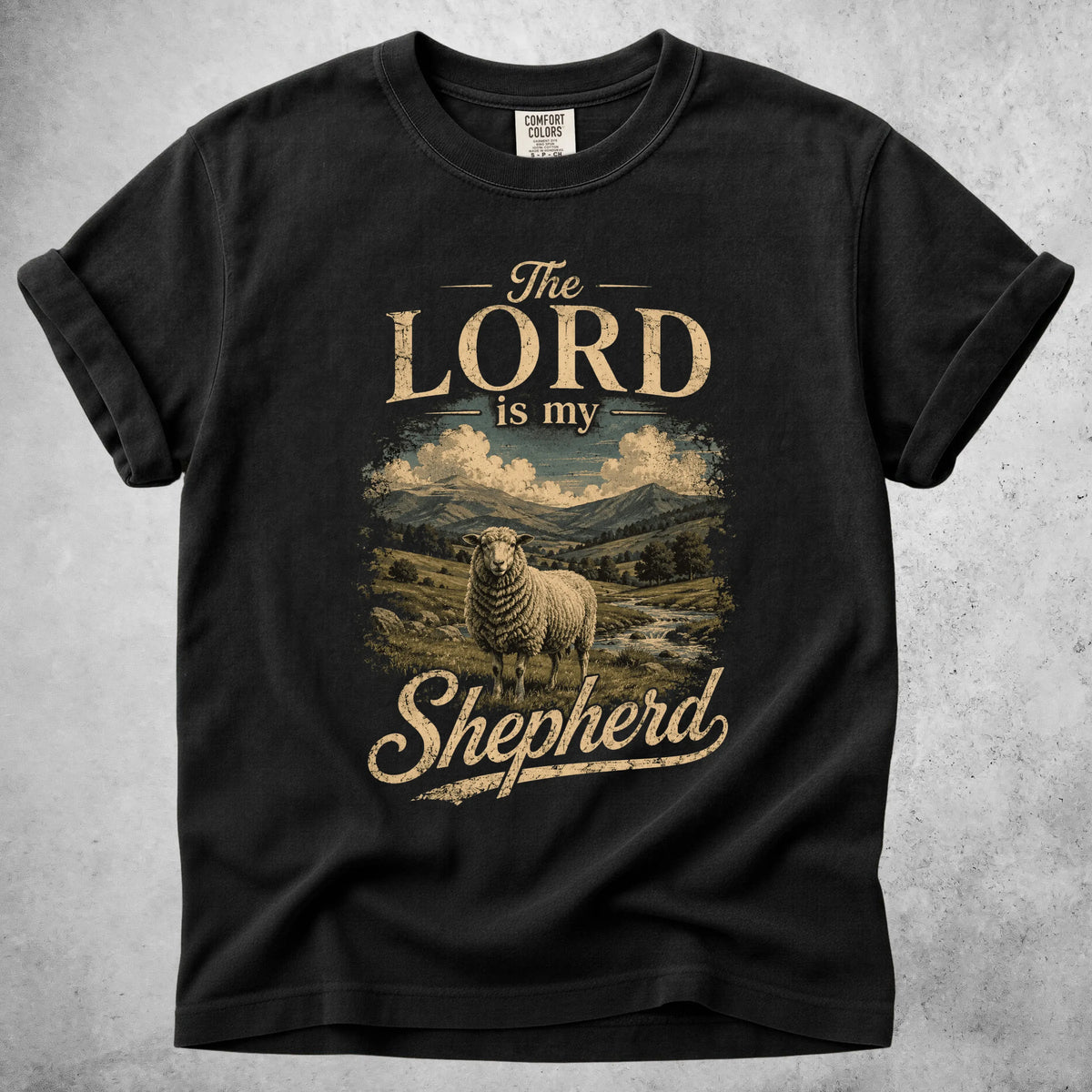 Printify T-Shirt Black / S The LORD is My Shepherd - T-Shirt