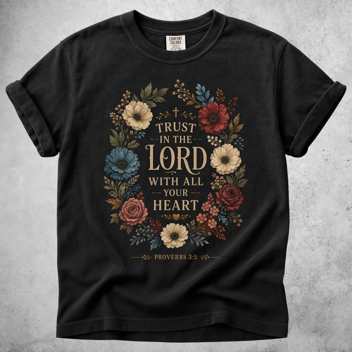 Printify T-Shirt Black / S TRUST IN THE LORD - T-Shirt