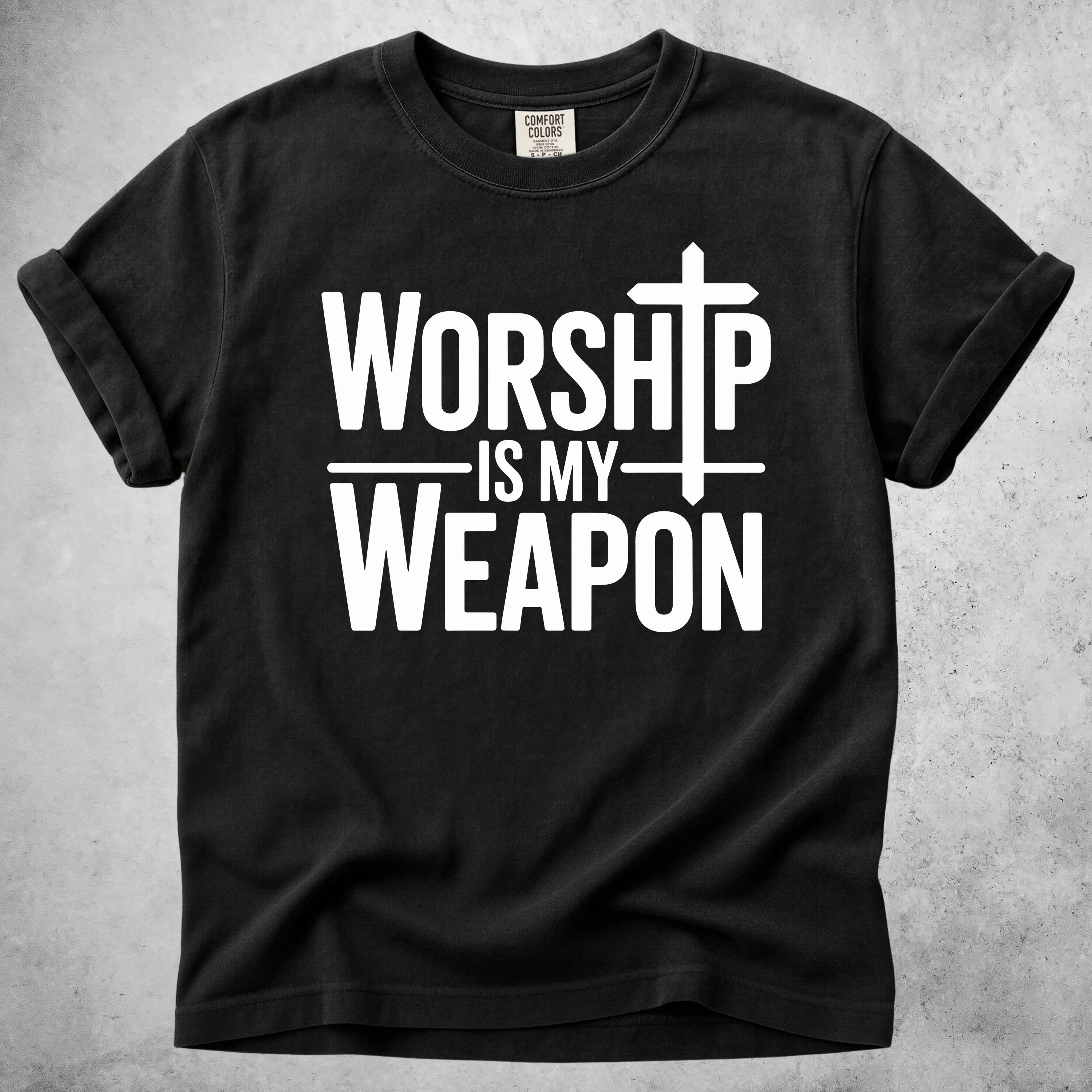 Printify T-Shirt Black / S WORSHIP - T-Shirt