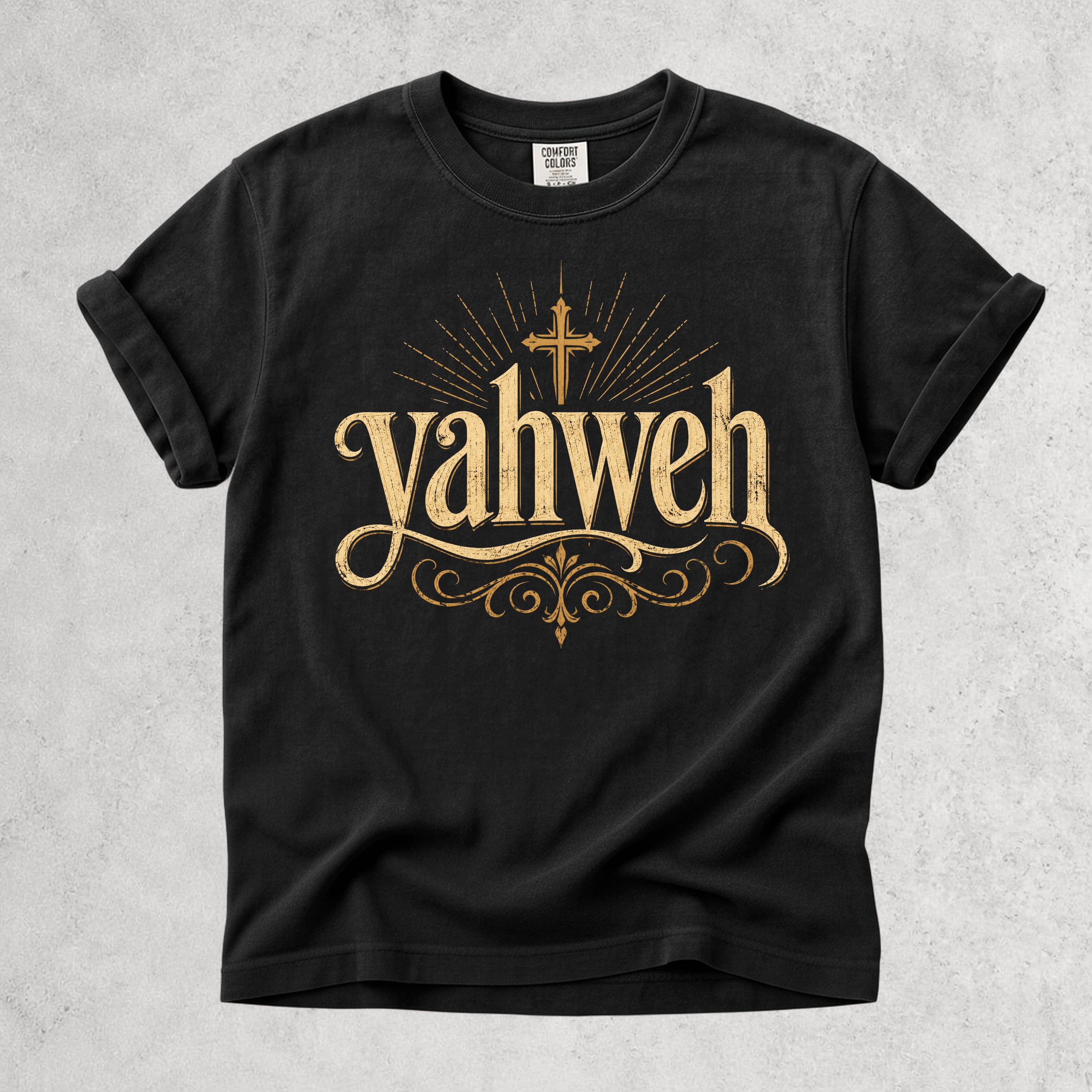 Printify T-Shirt Black / S Yahweh Script