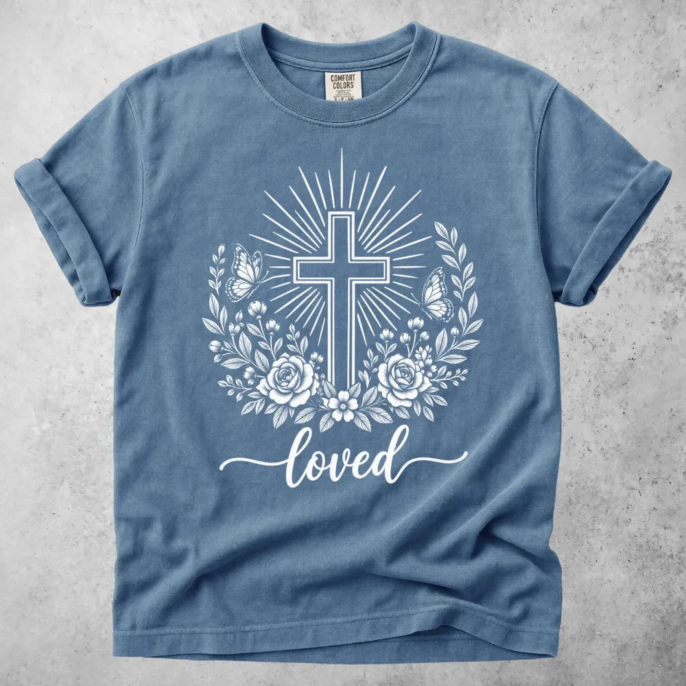 Printify T-Shirt Blue Jean / M Loved Christian T-Shirt