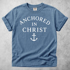 Printify T-Shirt Blue Jean / S Anchored in Christ