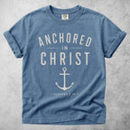 Printify T-Shirt Blue Jean / S ANCHORED IN CHRIST - T-Shirt