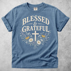 Printify T-Shirt Blue Jean / S Blessed & Grateful T-Shirt