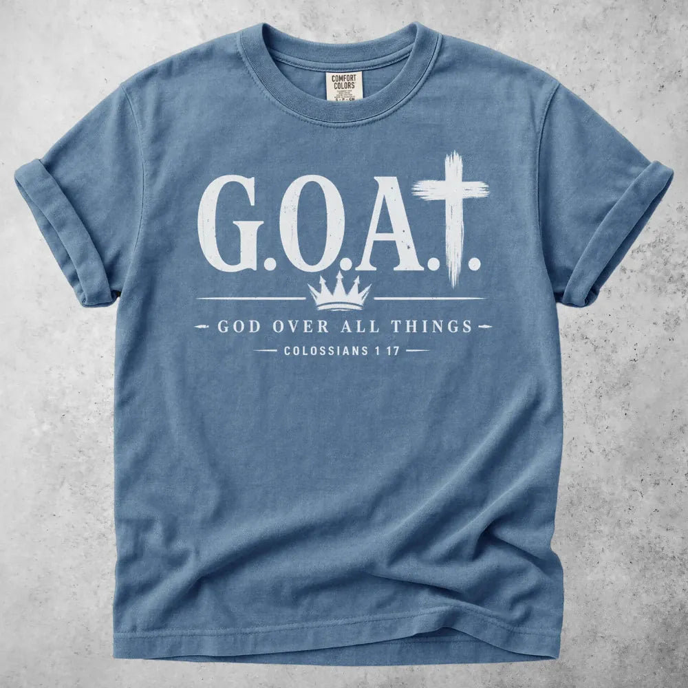 Printify T-Shirt Blue Jean / S God Over All T-Shirt