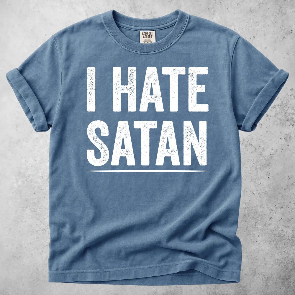 Printify T-Shirt Blue Jean / S I Hate Satan T-Shirt