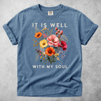 Printify T-Shirt Blue Jean / S IT IS WELL WITH MY SOUL - T-Shirt