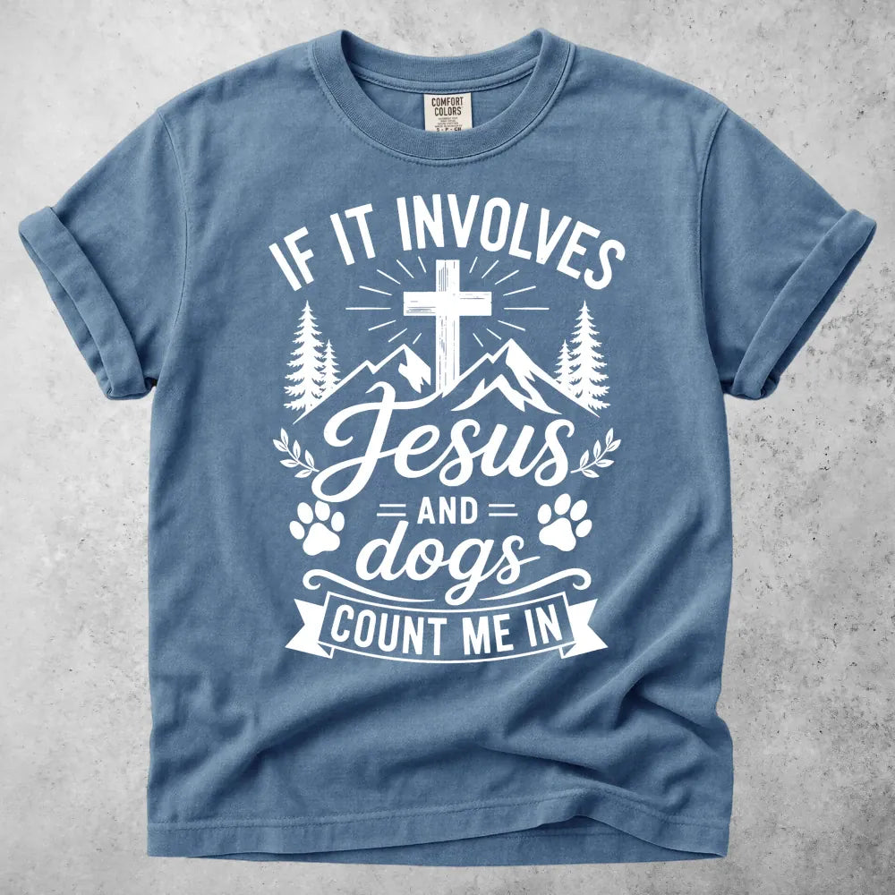 Printify T-Shirt Blue Jean / S Jesus and Dogs T-Shirt