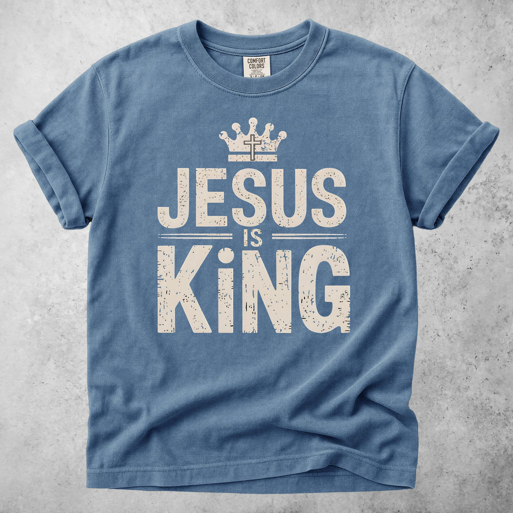 Printify T-Shirt Blue Jean / S Jesus Is King