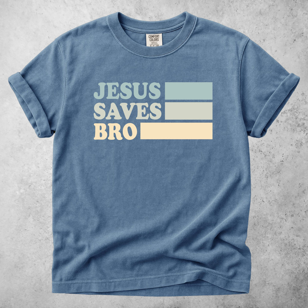 Printify T-Shirt Blue Jean / S Jesus Saves Bro T-Shirt