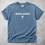Printify T-Shirt Blue Jean / S Jesus Saves- T-Shirt