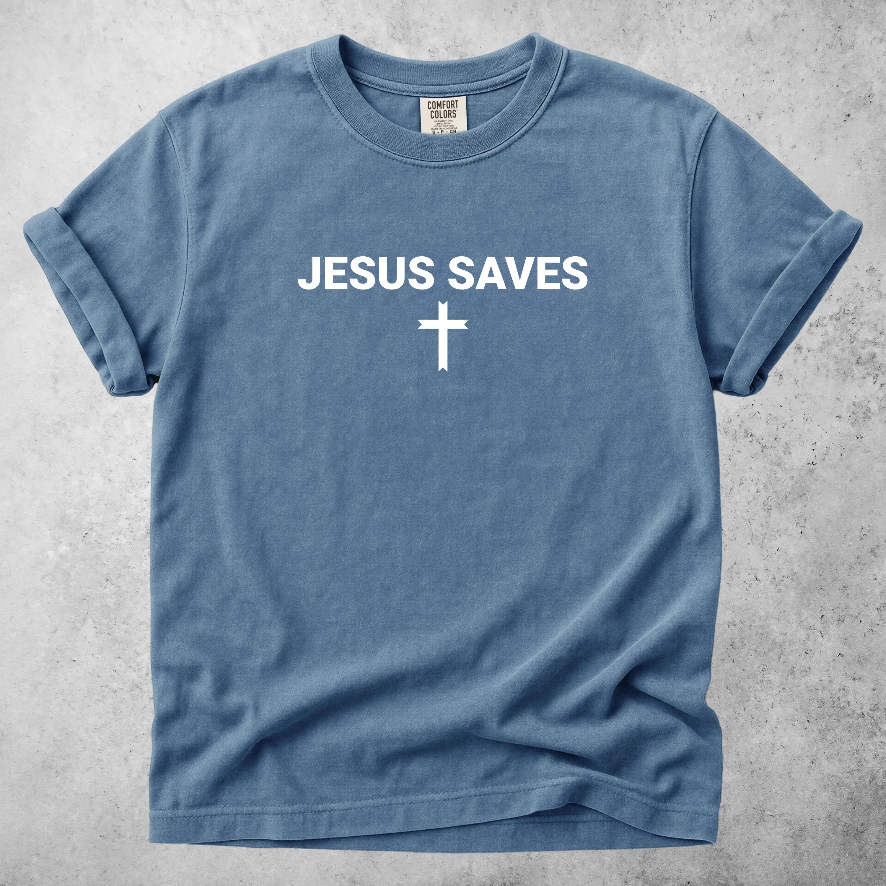 Printify T-Shirt Blue Jean / S Jesus Saves- T-Shirt
