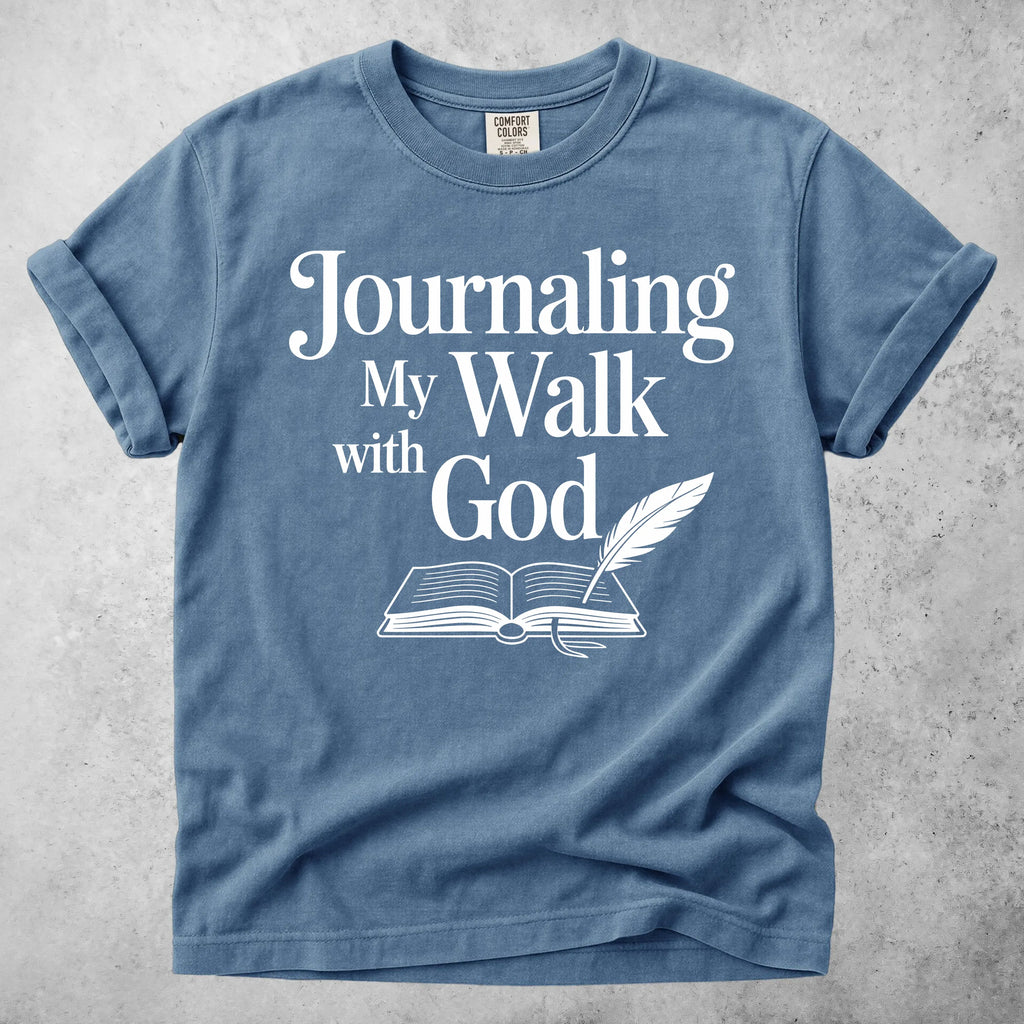 Printify T-Shirt Blue Jean / S Journaling My Walk with God T-Shirt