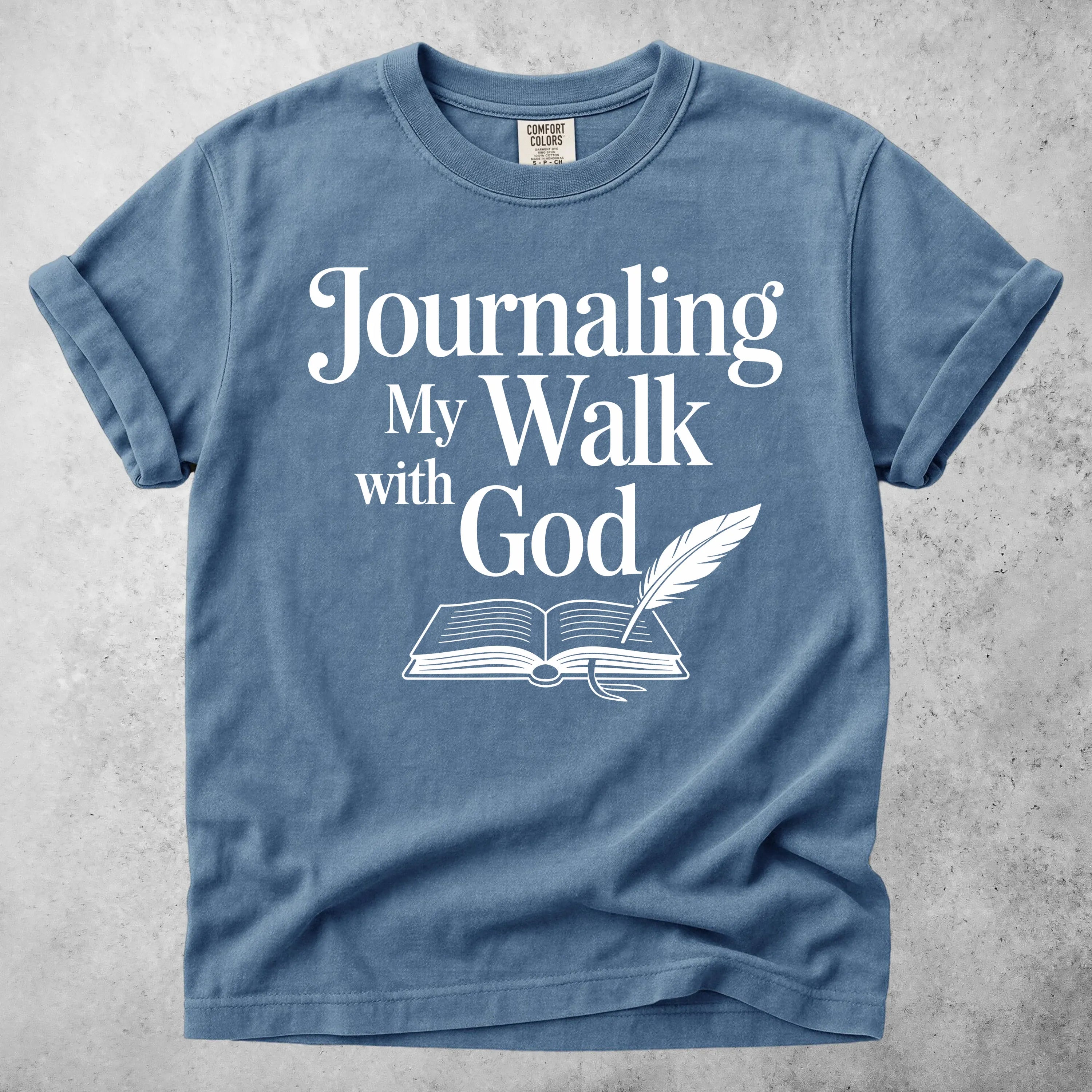 Printify T-Shirt Blue Jean / S Journaling My Walk with God T-Shirt
