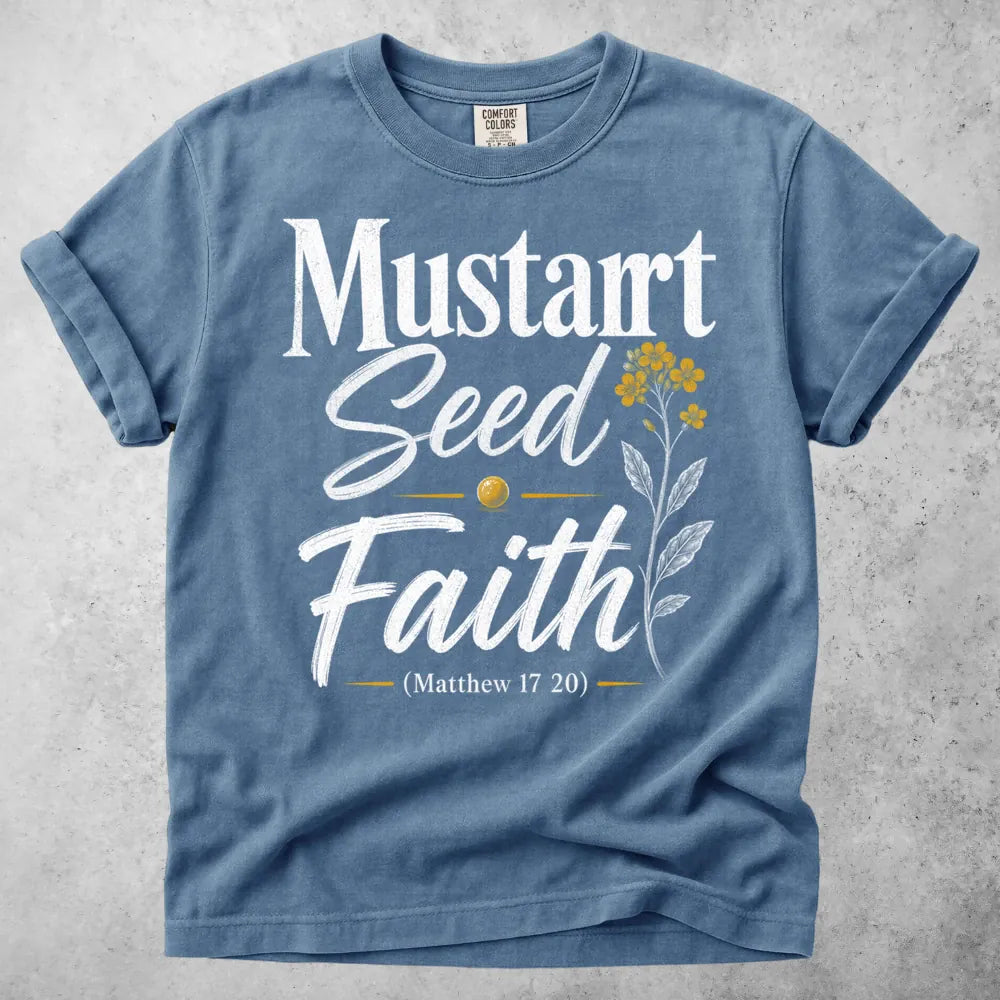 Printify T-Shirt Blue Jean / S Mustard Seed T-Shirt