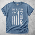 Printify T-Shirt Blue Jean / S ONE NATION UNDER GOD T-Shirt