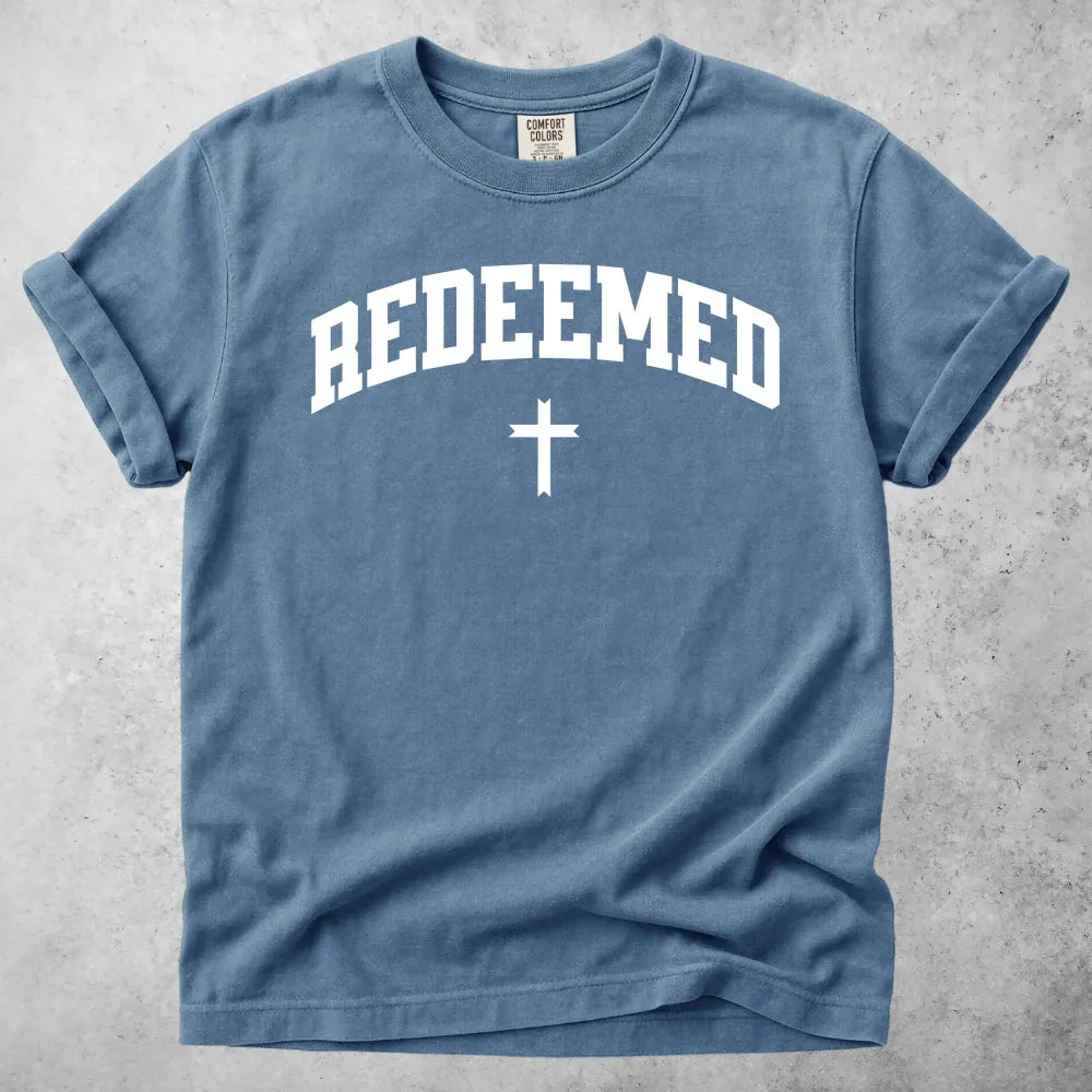 Printify T-Shirt Blue Jean / S Redeemed Christian T-Shirt