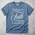 Printify T-Shirt Blue Jean / S Walking by Faith