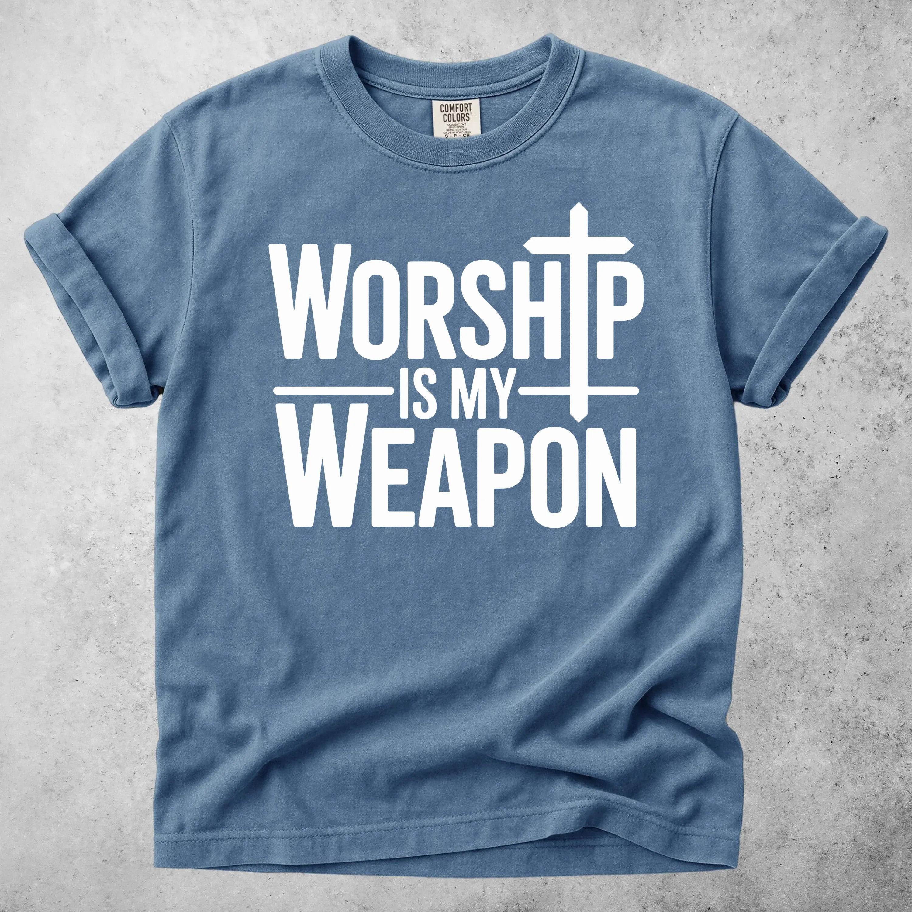 Printify T-Shirt Blue Jean / S WORSHIP - T-Shirt