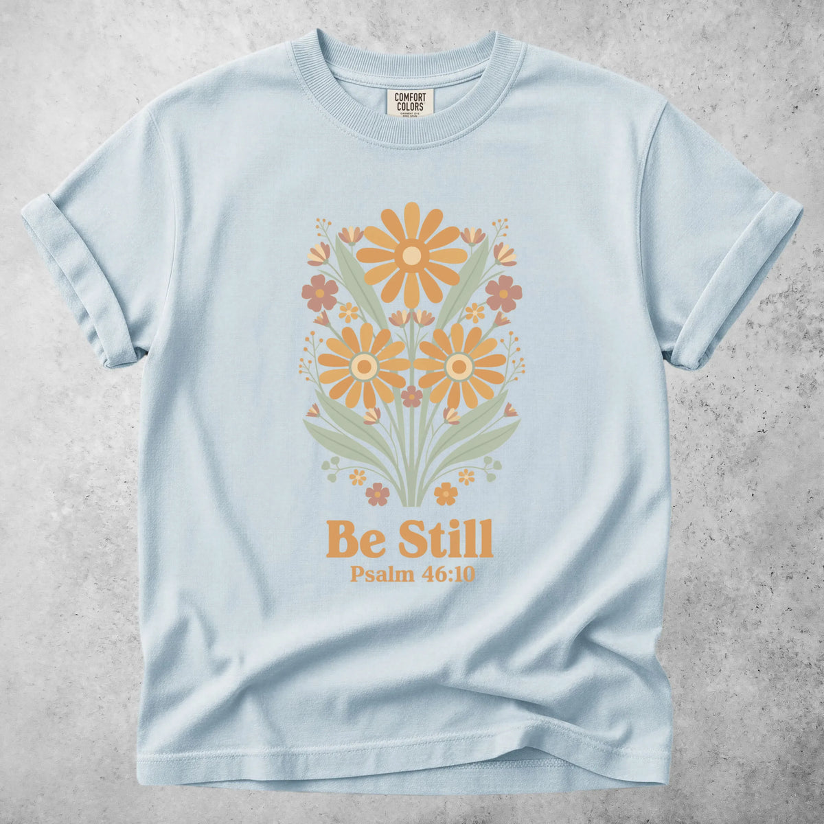 Printify T-Shirt Chambray / S Be Still – Psalm 46:10 T-Shirt