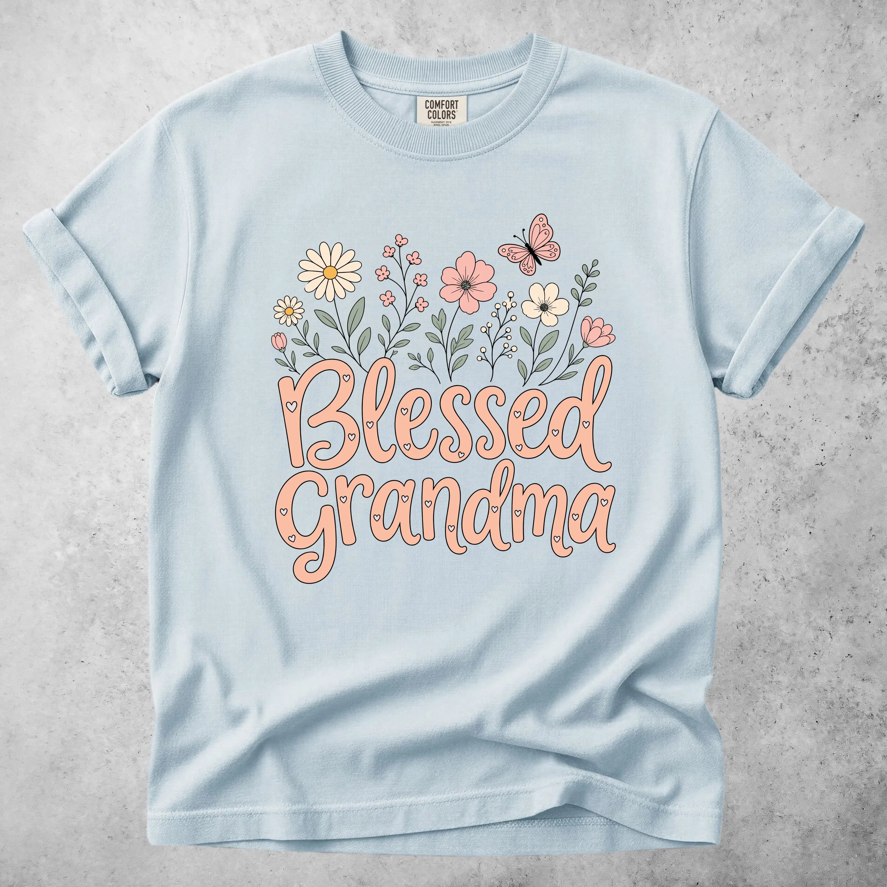 Printify T-Shirt Chambray / S Blessed Grandma T-Shirt